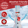 TOP TREASURES 6 FT IRIDESCENT LIGHTED SNOWMAN PRE LIT OUTDOOR CHRISTMAS DECOR