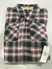 EURO JOY FLANNEL SHERPA-LINED SHIRT JACKET - SIZE: WOMEN XXL - BLACK/GRAY New