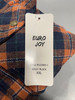EURO JOY MEN'S FLANNEL SHERPA-LINED SHIRT JACKET - SIZE: MEN 2XL - GOLD/BLACK New