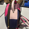 KATE SPADE LAUREL WAY SAMMI GEOMETRIC SMALL GRAINY VINYL BACKPACK - MULTICOLOR New