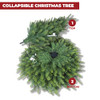 TOP TREASURES 6FT PRE-LIT POP-UP CHRISTMAS TREE, COLLAPSIBLE, LIGHTS, GREEN