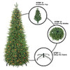 TOP TREASURES 6FT PRE-LIT POP-UP CHRISTMAS TREE, COLLAPSIBLE, LIGHTS, GREEN