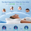 VUTEEHY CERVICAL NECK PILLOW, PAIN RELIEF SLEEPING, COOLING PILLOWCASE - WHITE