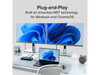 Plugable USB C Docking Station Dual Monitor 2 HDMI Ports, Laptop Charging, Dual