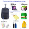J WORLD NEW YORK SUNDANCE ROLLING BACKPACK GIRL BOY ROLLER BOOKBAG RBS-20 BLACK New