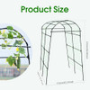 Lalahoni Garden Arch Trellis 7 ft Tall Walkway Metal Archway Arbor - BLACK