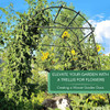 7 FT. EXTRA TALL POLYETHYLENE COATED STAINLESS STEEL GARDEN ARCH TRELLIS - BLACK