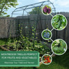 7 FT. EXTRA TALL POLYETHYLENE COATED STAINLESS STEEL GARDEN ARCH TRELLIS - BLACK