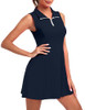 FKEEP WOMEN'S GOLF TENNIS DRESS WITH SHORTS AND POCKETS - SIZE: WOMEN XL - NAVY New