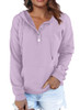 FKEEP WOMEN HOODIES CASUAL BUTTON DOWN SWEATSHIRT DRAWSTRING LONG SLEEVE - S New