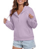FKEEP WOMEN HOODIES CASUAL BUTTON DOWN SWEATSHIRT DRAWSTRING LONG SLEEVE - S New