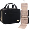 NISHEL TRAVEL TOILETRY BAG FOR WOMEN PORTABLE HANGING - SIZE: WOMEN M - BLACK