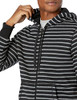 AMAZON ESSENTIALS MEN'S FULL-ZIP FLEECE HOODIE SIZE: MEN 2XL BLACK GRAY STRIPE