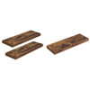 VASAGLE Wall Shelf Set of 2, Vintage Floating Shelf 23.6 Inch, Hanging Shelves