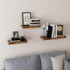 VASAGLE Wall Shelf Set of 2, Vintage Floating Shelf 23.6 Inch, Hanging Shelves