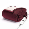 SUNBEAM ROYAL MINK SHERPA HEATED PERSONAL THROW BLANKET - CABERNET - NEW New