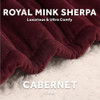 SUNBEAM ROYAL MINK SHERPA HEATED PERSONAL THROW BLANKET - CABERNET - NEW New