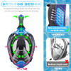 ZIPOUTE SNORKEL MASK FULL FACE, FOLDABLE FULL FACE, CAMERA MOUNT, BLUE S/M