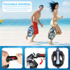 ZIPOUTE SNORKEL MASK FULL FACE, FOLDABLE FULL FACE, CAMERA MOUNT, BLUE S/M