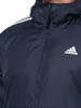 ADIDAS MEN'S ESSENTIALS 3-STRIPES INSULATED HOODED JACKET, SIZE: 2XL, COLOR INK New