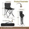 YSSOA FNCHARCAMP Portable Folding Camping Chair Adult Carry Bag - Black