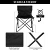 YSSOA FNCHARCAMP Portable Folding Camping Chair Adult Carry Bag - Black