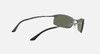 RAY BAN POLISHED GUNMETAL FRAMES WITH G-15 GREEN LENS RECTANGLE SHAPE