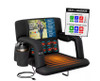 ALPCOUR HEATED MASSAGE RECLINING STADIUM SEAT 25" WIDE - BLACK New