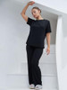 Talmont women's pajama set short sleeve 2 piece outfits lounge set o neck -XL New