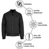 GALAXY BY HARVIC DIAMOND QUILTED BOMBER JACKET WATER RESISTANT - SMALL - BLACK New