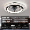KINDLOV MODERN CEILING FAN LIGHTS, 19.7" FLUSH MOUNT, 6-SPEED, CLF233 - BLACK 01