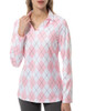 WOMEN'S TENNIS GOLF SHIRT LONG SLEEVED TOP SPORT ACTIVEWEAR V-NECK LARGE