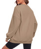FK008 KEEPOVERSIZED PULLOVER SWEATSHIRT CASUAL LONG SLEEVE KHAKI - SIZE L