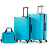 Rockland 3 Luggage Set, 2-Piece Hardside Spinner Wheel Uprights with Tote New