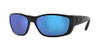 COSTA DEL MAR MEN'S FISCH RECTANGULAR SUNGLASSES 64MM BLACKOUT/GRAY BLUE MIRROR