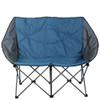 ALPHA CAMP OVERSIZED CAMPING CHAIR DOUBLE FOLDING CHAIR 2 PERSON - BLUE/GRAY