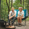 ALPHA CAMP OVERSIZED CAMPING CHAIR DOUBLE FOLDING CHAIR 2 PERSON - BLUE/GRAY