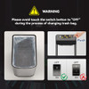ELLO&ALLO 50 LITER 13 GALLON TOUCHLESS RECTANGULAR BRUSHED TRASH CAN - BLACK