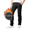 GALAXY BY HARVIC MEN’S FLEECE-LINED STRETCH CHINO PANTS - BLACK - SIZE 38X31 New