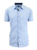 GALAXY BY HARVIC MEN'S SLIM FIT BUTTON DOWN DRESS SHIRT - LIGHT BLUE - SIZE M New