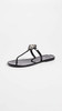 TORY BURCH WOMEN'S MINI MILLER FLIP FLOPS - SIZE: WOMEN 11.5 - PERFECT BLACK