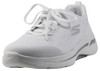 124404 SKECHERS WOMEN'S GO WALK ARCH FIT-MOTION BREEZE WHITE/SILVER SIZE 6.5
