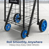 SereneLife Kids Utility/Shopping Cart with Rolling Swivel Wheels - BLUE