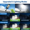BOSCEOS 2-PACK 6000W SOLAR STREET LIGHTS OUTDOOR WATERPROOF 6500K - BLACK