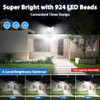 BOSCEOS 2-PACK 6000W SOLAR STREET LIGHTS OUTDOOR WATERPROOF 6500K - BLACK