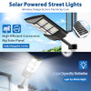 BOSCEOS 2-PACK 6000W SOLAR STREET LIGHTS OUTDOOR WATERPROOF 6500K - BLACK