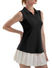 FKEEP Women's Sleeveless Polo Golf Tennis Shirt with Collar Quick-Dry XXL BLACK New