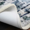 BIBB HOME WASHABLE FLANNEL PRINTED AREA RUG LATEX BACK 4X6FT - VINTAGE AZURE