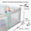 ANGELBLISS BABY PLAYPEN LARGE BABY PLAYARD INDOOR & OUTDOOR KIDS 79X63IN - GRAY
