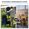 NEVILYWOOD STACKABLE ADIRONDACK CHAIR ALL-WEATHER HDPE - NAVY, 2pcs